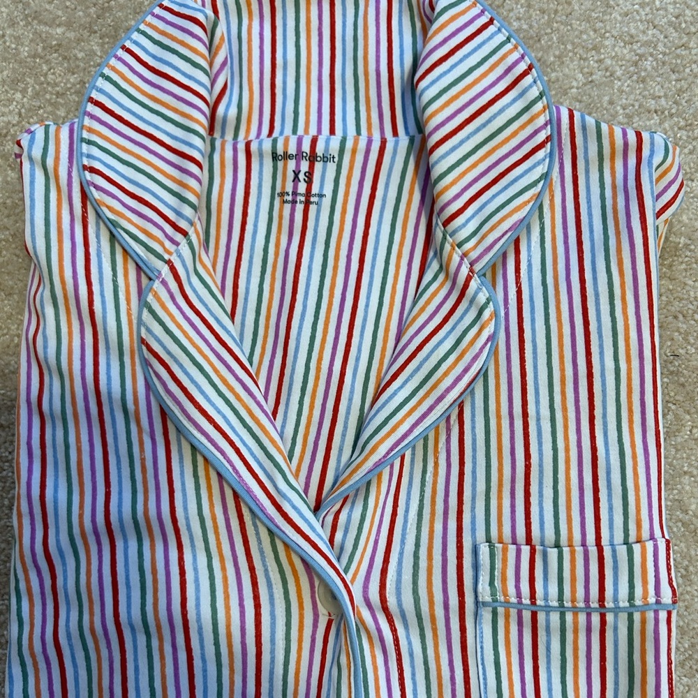 Roller Rabbit, Party Stripe PJ top